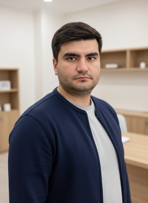 Студия — светлое дерево — стоя · крупный план