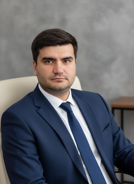 Офис — нейтральный фон — сидя · крупный план