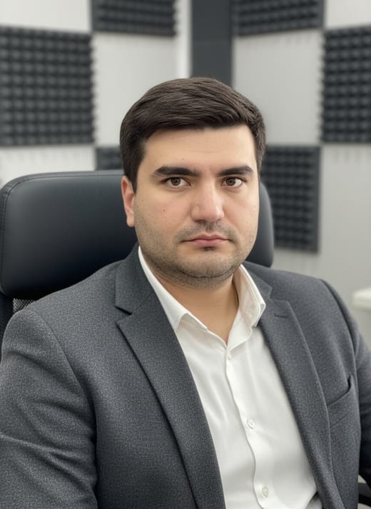Офис — акустические панели — сидя · крупный план