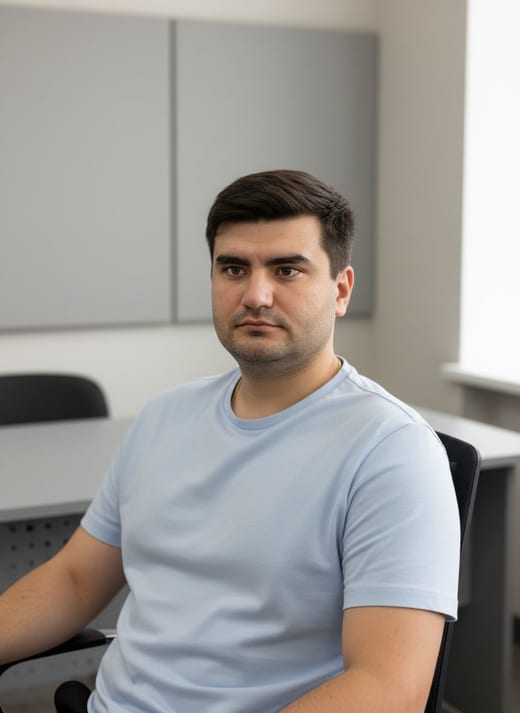 Тихий офис — сидя · крупный план