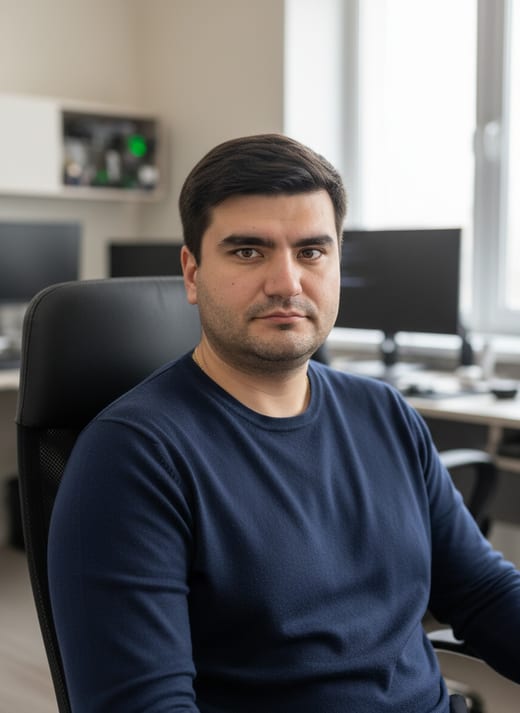 Офис — дневной свет — сидя · крупный план
