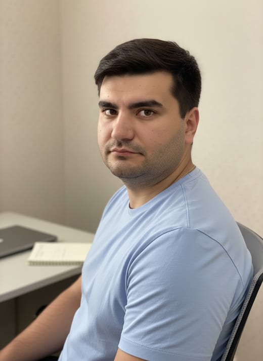 Рабочий кабинет — сидя · крупный план