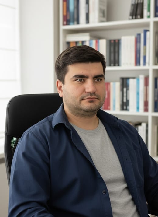 Офис — библиотека — сидя