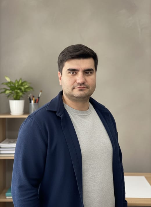 Кабинет — нейтральный фон — стоя