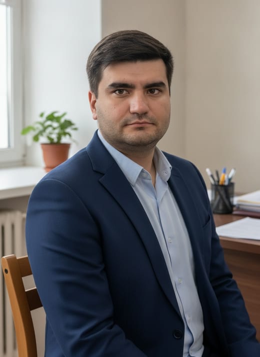 Кабинет — у окна — сидя