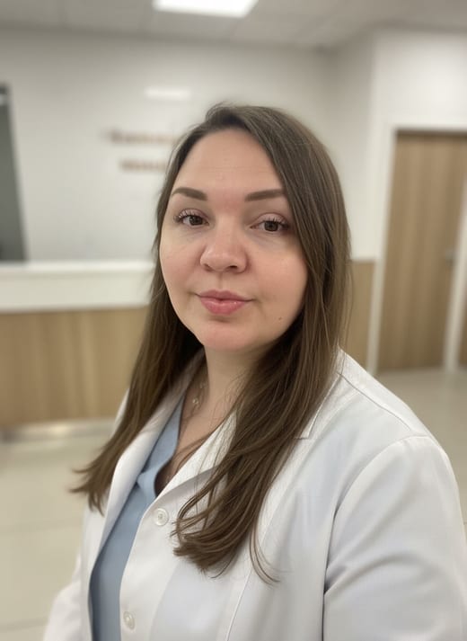 Медицинский центр — приёмная — стоя · крупный план