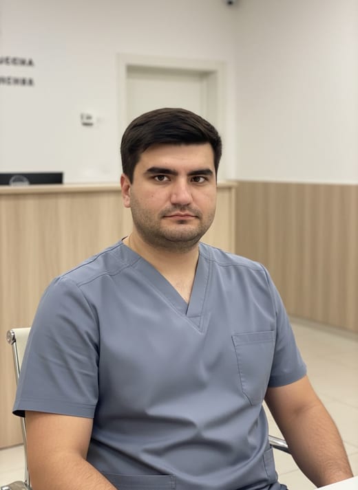 Медицинский центр — приёмная — сидя