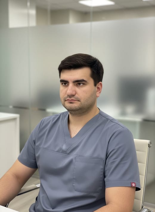 Клиника — матовое стекло — сидя