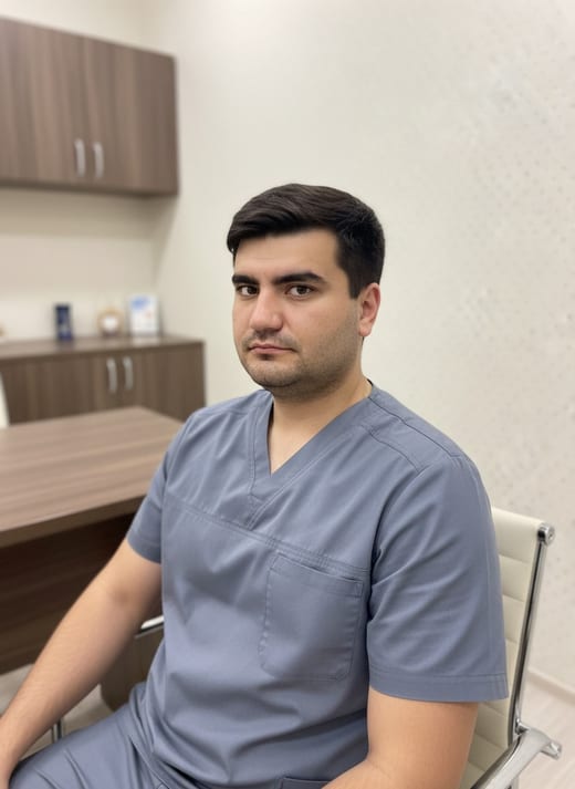 Кабинет врача — сидя · крупный план
